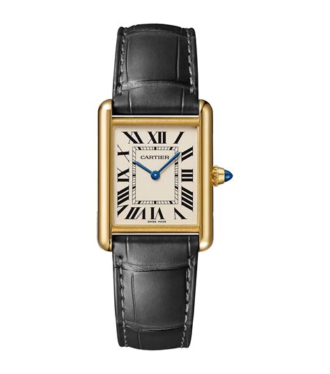 cartier yellow gold tank watch